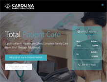 Tablet Screenshot of carolinafamilyhealthcare.com